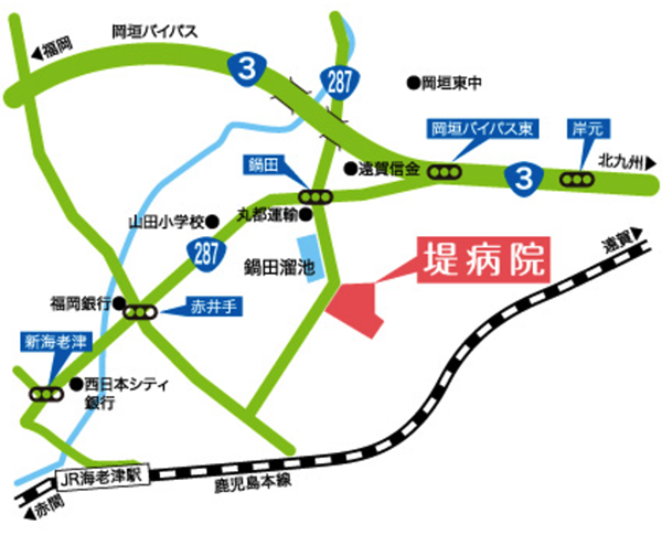 堤病院ご案内図